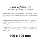 106 x 106 White Information Card