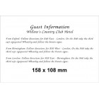 158 x 108 (Landscape) Pearl Information Card