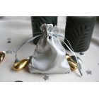 Silver Satin Favour Bag