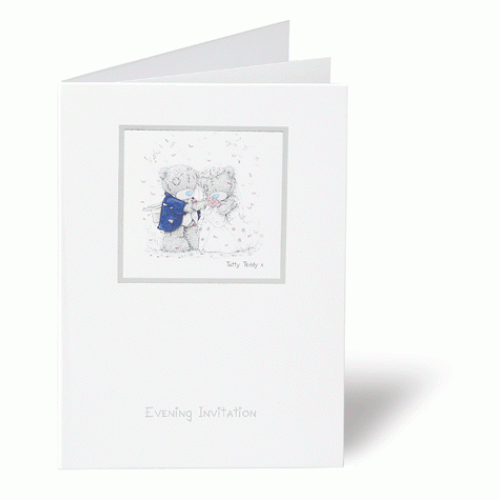 Personalised tatty teddy wedding invitations