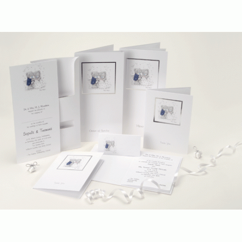 Personalised tatty teddy wedding invitations